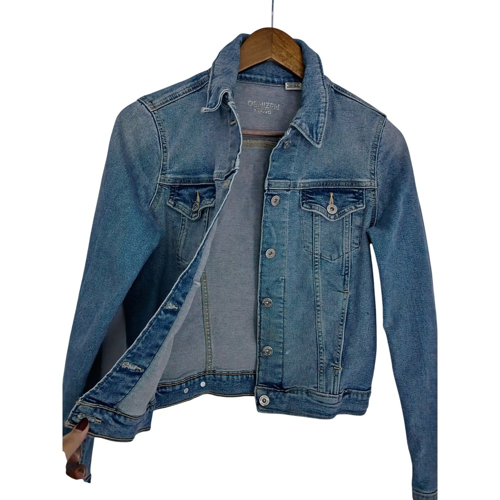 Levi's Denim Trucker Jacket Womens Blue Medium Wash Button Front Size‎ S - Picture 2 of 9